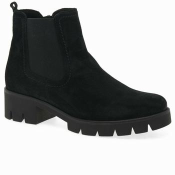 Black Women's Gabor Bodo Suede Chelsea Boots | JTA-519437