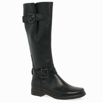 Black Women's Gabor Nevada (M) Knee High Boots | LQG-628975