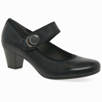 Black Women's Gabor Nola Mary Jane Court Mary Jane Shoes | BVM-263701