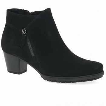 Black Women's Gabor Olivetti Zip Fastening Ankle Boots | MTR-127964