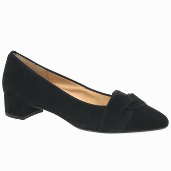 Black Women's Gabor Prince Court Heels | IKF-690751