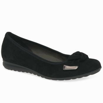 Black Women's Gabor Silent Flat Shoes | XPJ-063485