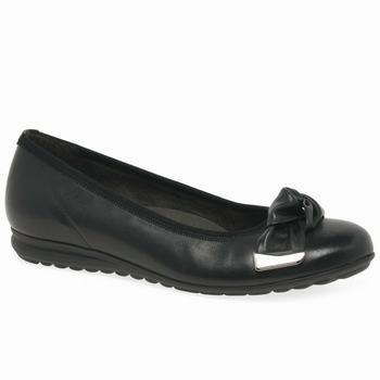 Black Women's Gabor Silent Flat Shoes | YGT-481357