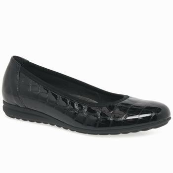 Black Women's Gabor Splash Casual Ballet Flats | JCR-401598