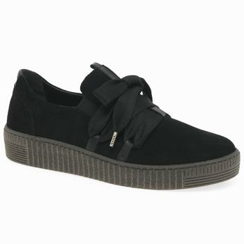 Black Women's Gabor Waltz Casual Trainers | NVG-247685