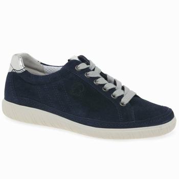 Blue Women's Gabor Amulet Wide Fit Trainers | GOL-597641