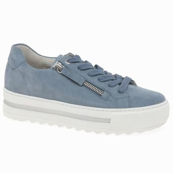 Blue Women's Gabor Heather Casual Trainers | SHL-546392