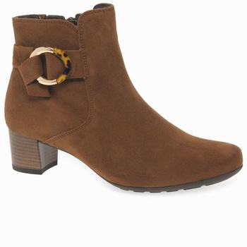 Brown Women's Gabor Hemp Ankle Boots | LHM-690127