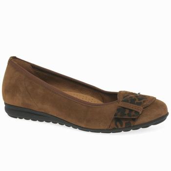 Brown Women's Gabor Sapphire Ballet Flats | KWD-932510