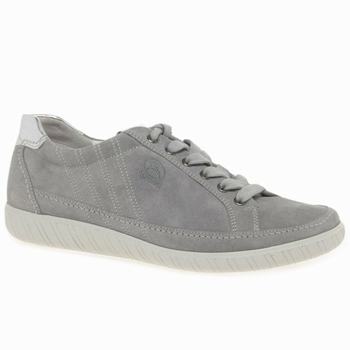 Grey Women's Gabor Amulet Wide Fit Trainers | LGX-812374