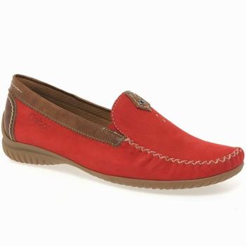 Red Women's Gabor California Sporty Loafers | FEV-921054