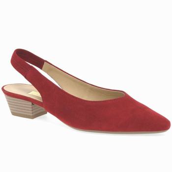 Red Women's Gabor Heathcliff Slingback Court Heeled Sandals | BOL-743865