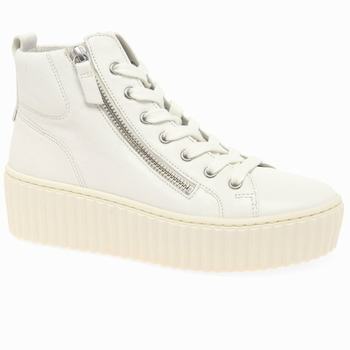 White Women's Gabor Debbie Trainers | AVF-710359