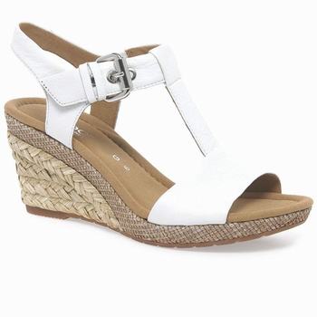 White Women's Gabor Karen Modern Heeled Sandals | EYX-514972