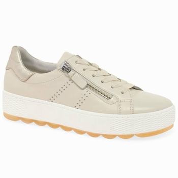 White Women's Gabor Quench Casual Trainers | XAQ-893067