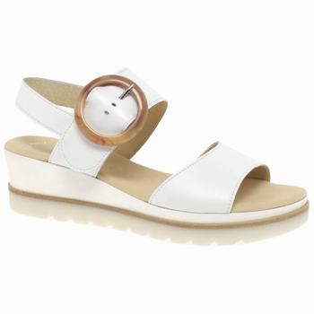 White Women's Gabor Yeo Heel Sandals Wedge Sandals | ULN-273654