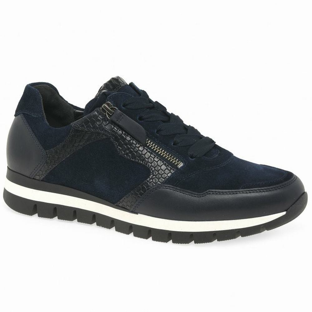 Blue Women\'s Gabor Willet Trainers | YAK-146305