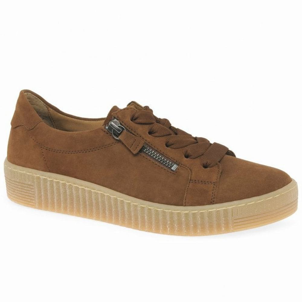 Brown Women\'s Gabor Wisdom Casual Trainers | FOY-137069