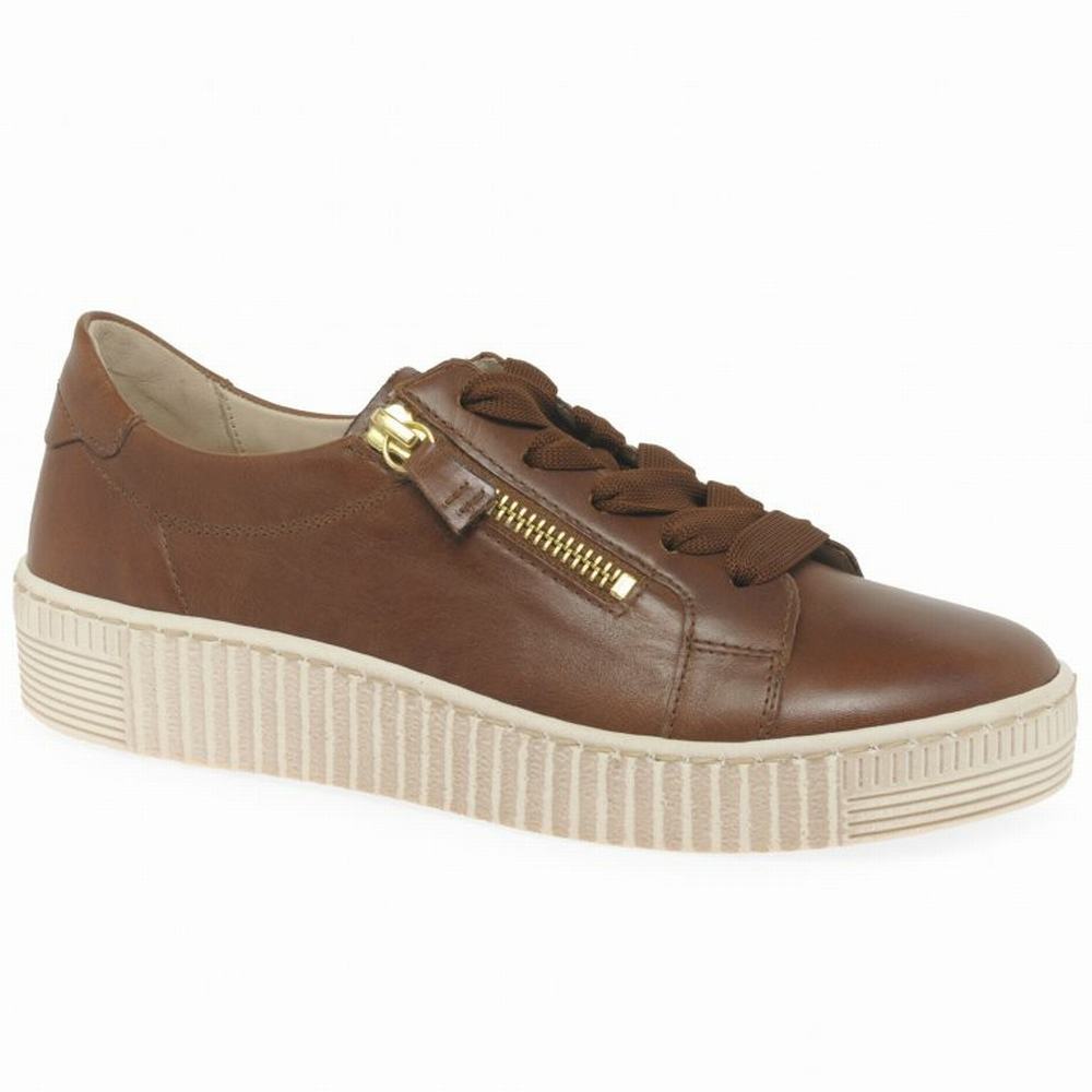 Brown Women\'s Gabor Wisdom Casual Trainers | UJD-914602