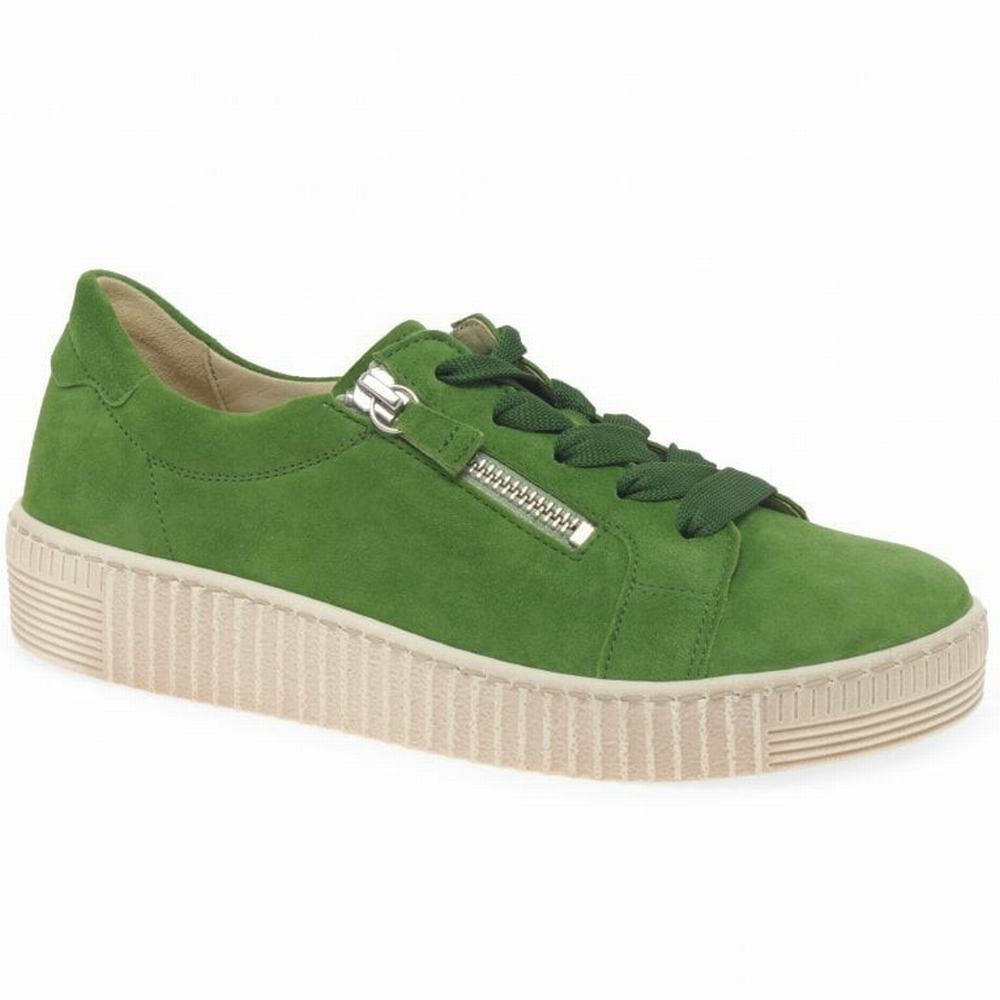 Green Women\'s Gabor Wisdom Casual Trainers | QND-527836