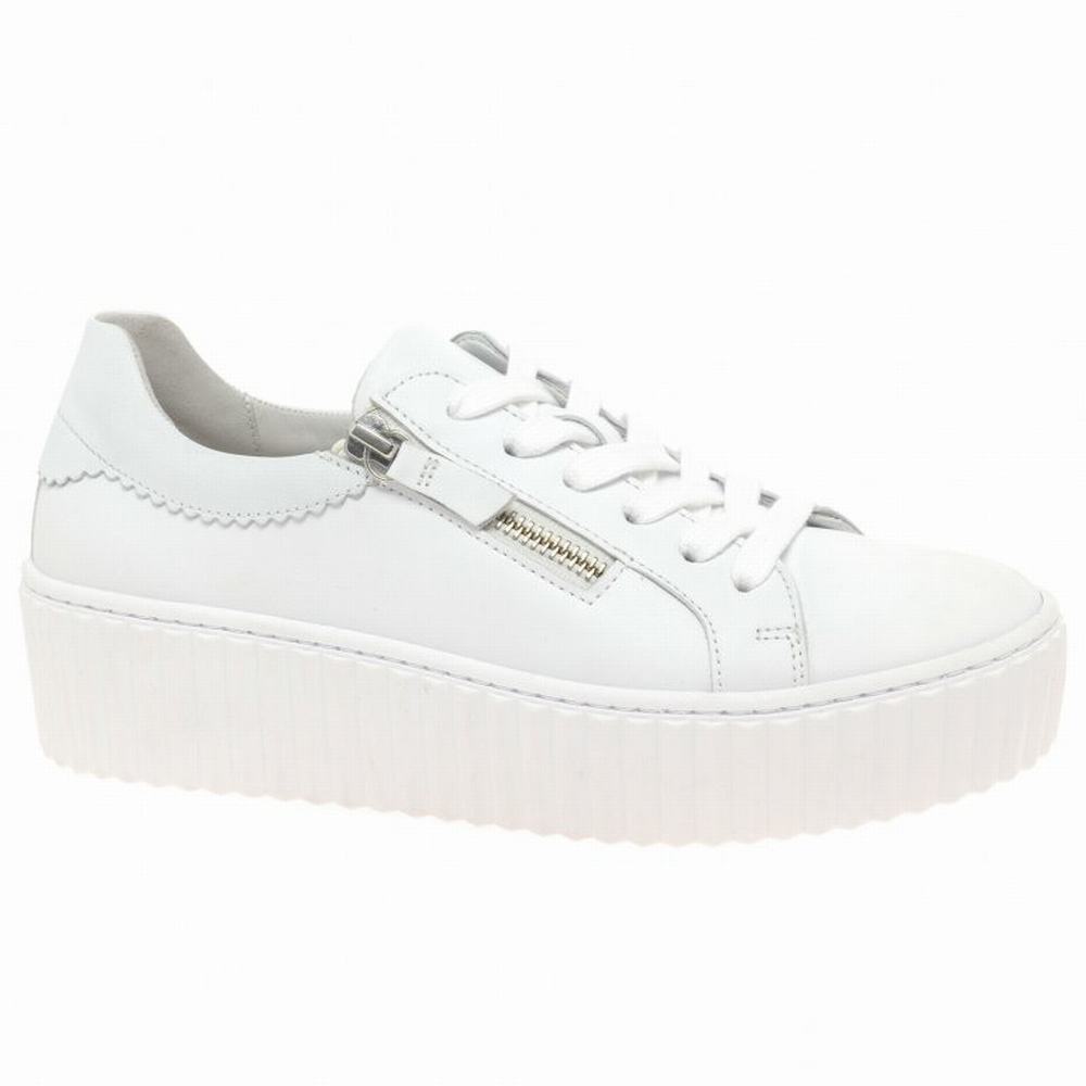 White Women\'s Gabor Dolly Trainers | KRY-286017