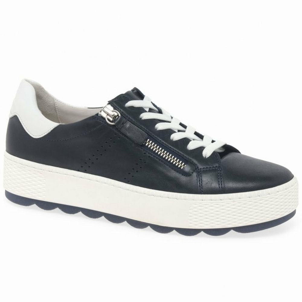 White Women\'s Gabor Quench Casual Trainers | VUT-148207